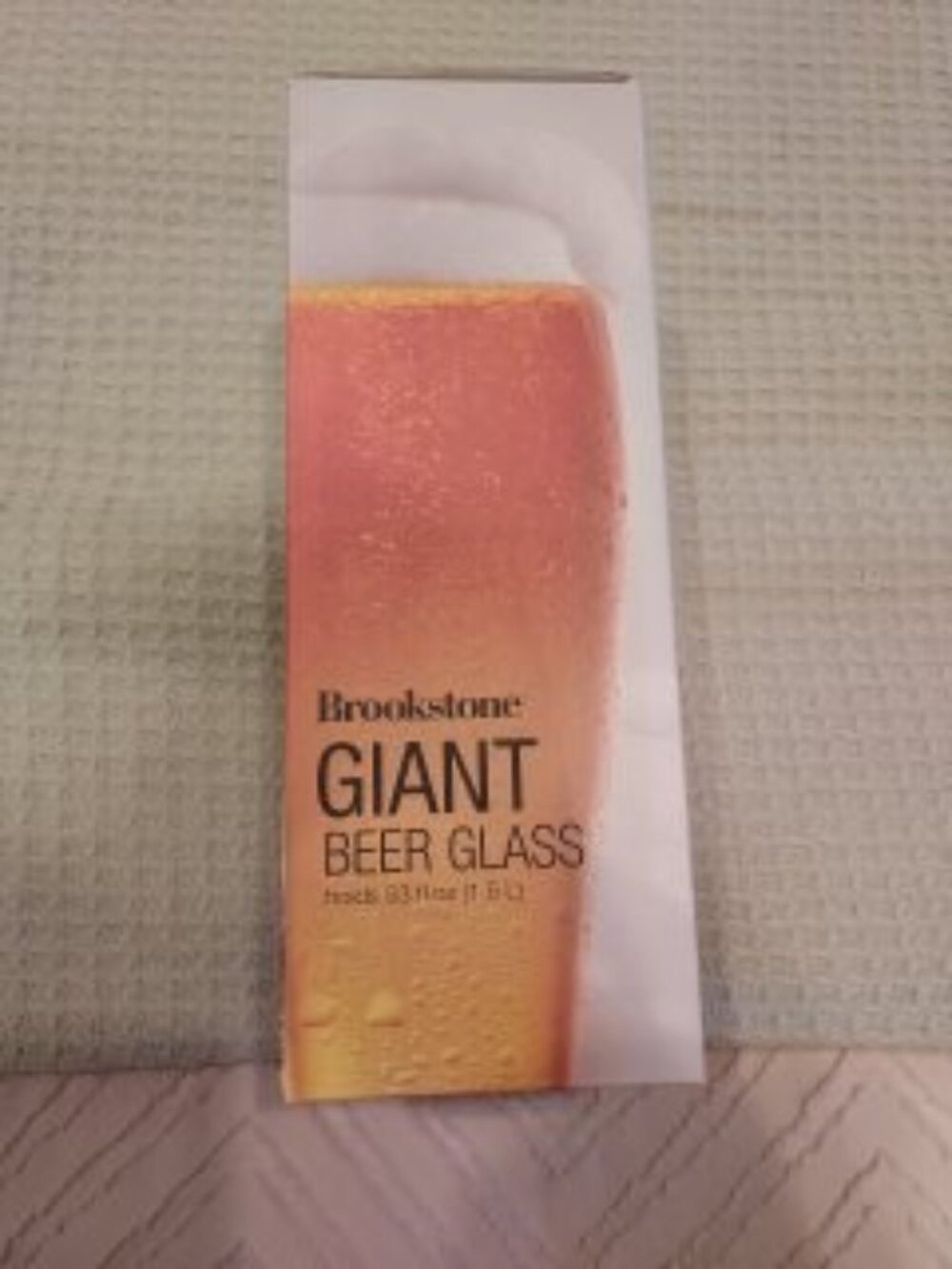 Brookstone Amber Giant Beer Glass